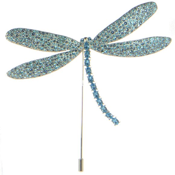 Oscar de la Renta Large Pavé Dragonfly Brooch